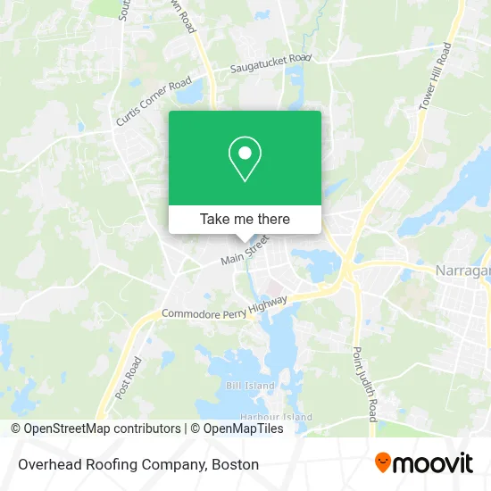 Overhead Roofing Company map
