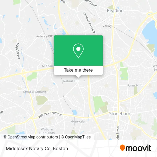 Middlesex Notary Co map