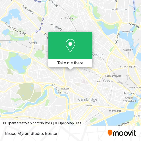 Bruce Myren Studio map