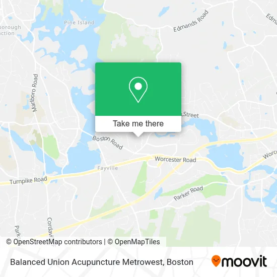 Balanced Union Acupuncture Metrowest map