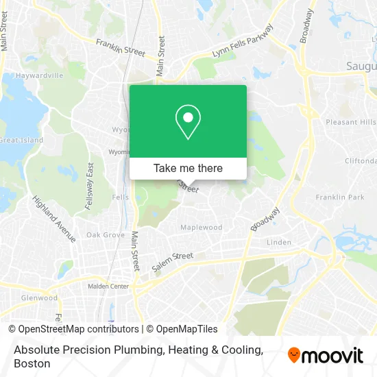 Absolute Precision Plumbing, Heating & Cooling map