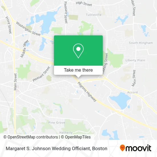Margaret S. Johnson Wedding Officiant map
