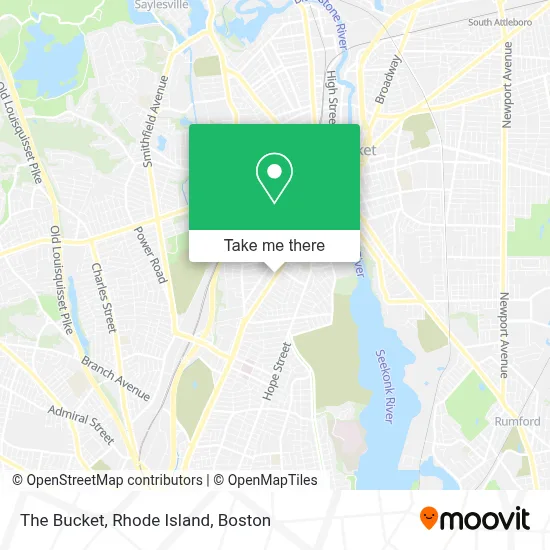 The Bucket, Rhode Island map