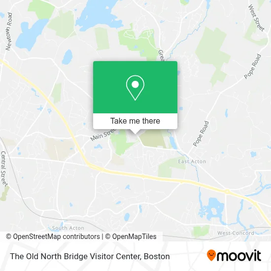 The Old North Bridge Visitor Center map