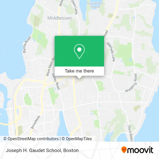Joseph H. Gaudet School map