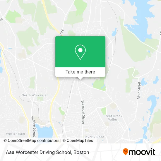 Aaa Worcester Driving School map