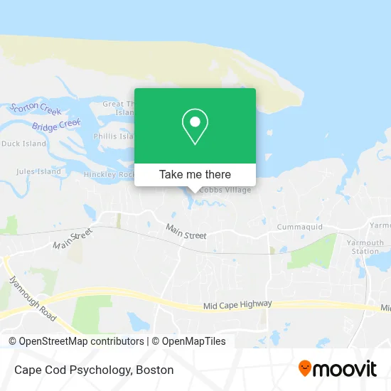 Cape Cod Psychology map