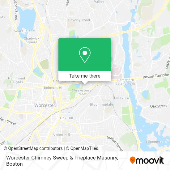 Worcester Chimney Sweep & Fireplace Masonry map