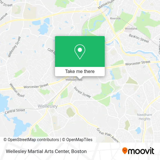 Wellesley Martial Arts Center map