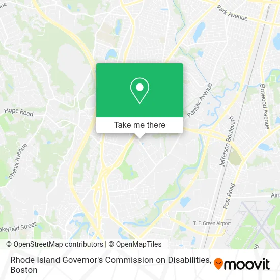 Rhode Island Governor's Commission on Disabilities map