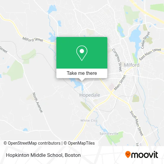 Hopkinton Middle School map