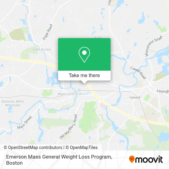 Emerson Mass General Weight Loss Program map