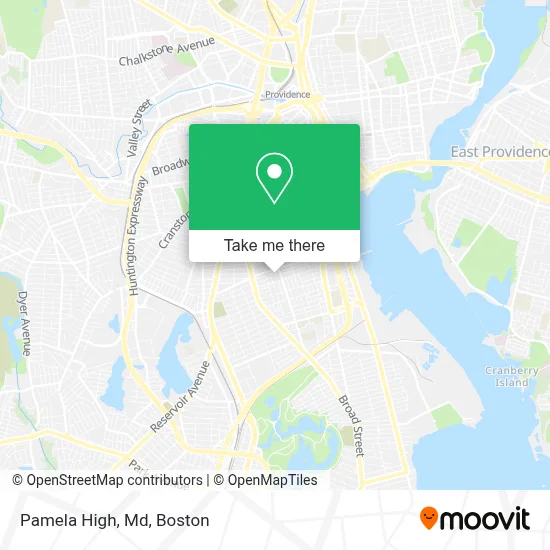 Pamela High, Md map