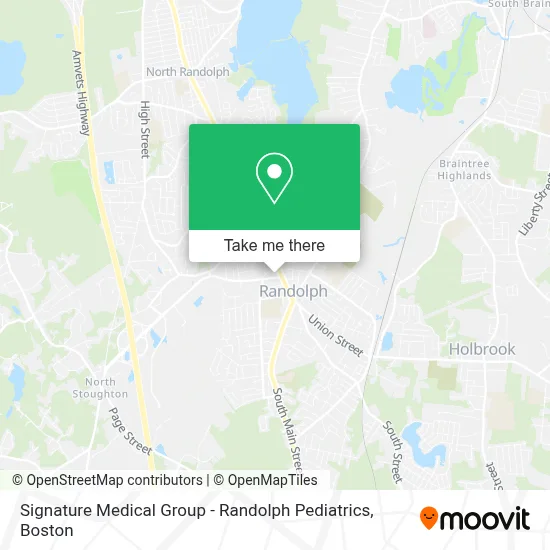 Signature Medical Group - Randolph Pediatrics map