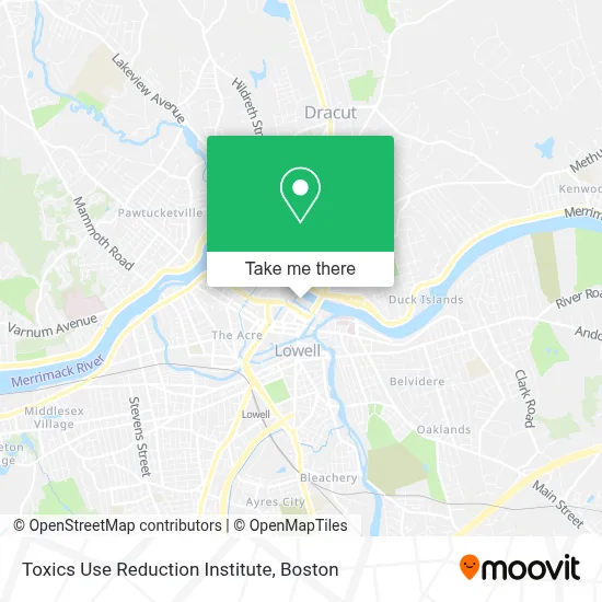 Toxics Use Reduction Institute map