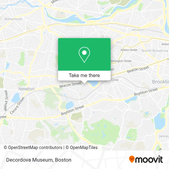 Decordova Museum map