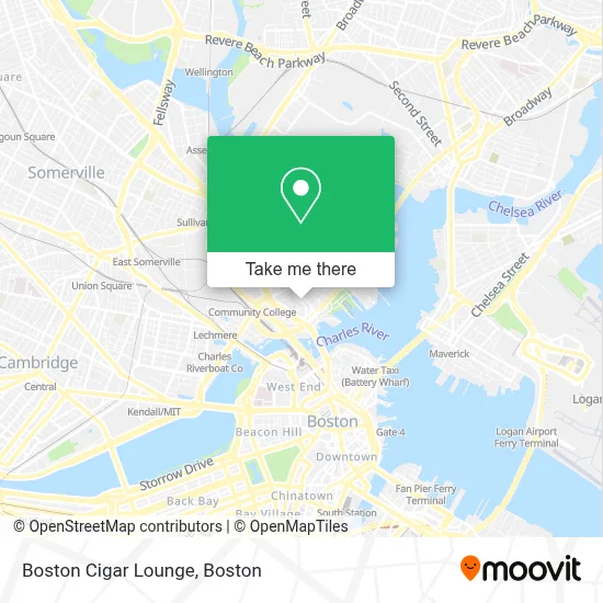 Boston Cigar Lounge map