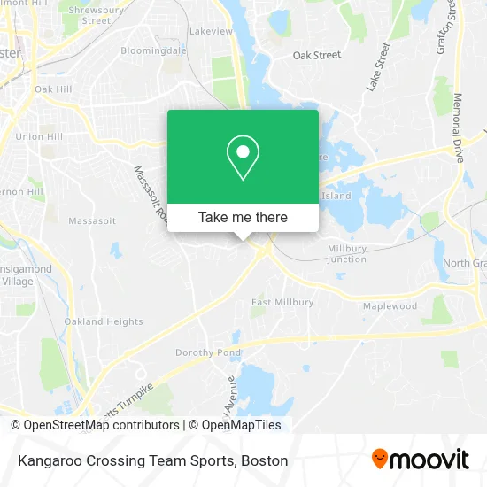 Kangaroo Crossing Team Sports map