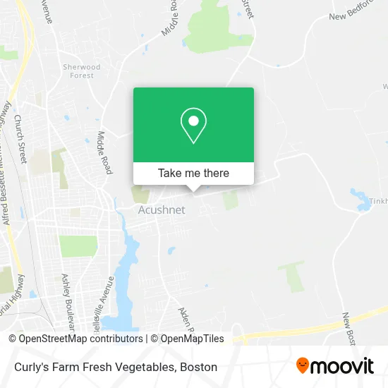 Curly's Farm Fresh Vegetables map