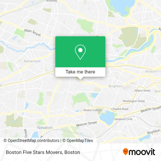 Boston Five Stars Movers map