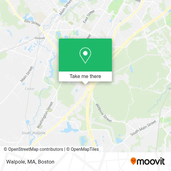 Walpole, MA map