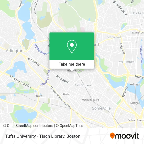 Tufts University - Tisch Library map