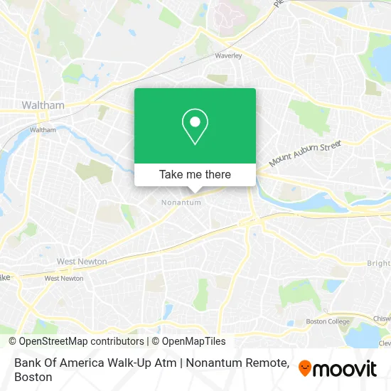 Bank Of America Walk-Up Atm | Nonantum Remote map