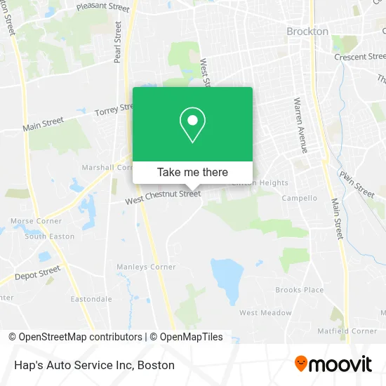 Hap's Auto Service Inc map