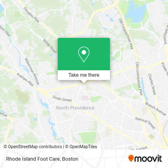 Rhode Island Foot Care map