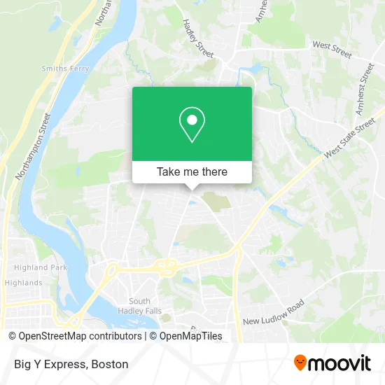 Big Y Express map