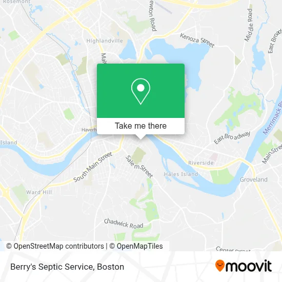 Berry's Septic Service map