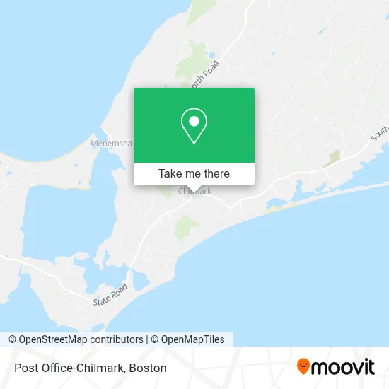 Post Office-Chilmark map