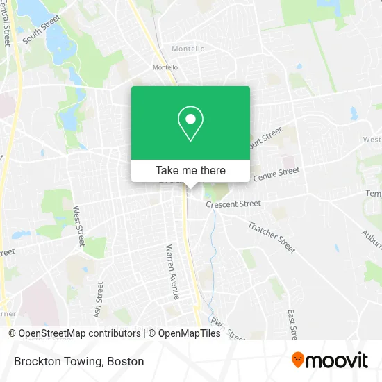Brockton Towing map