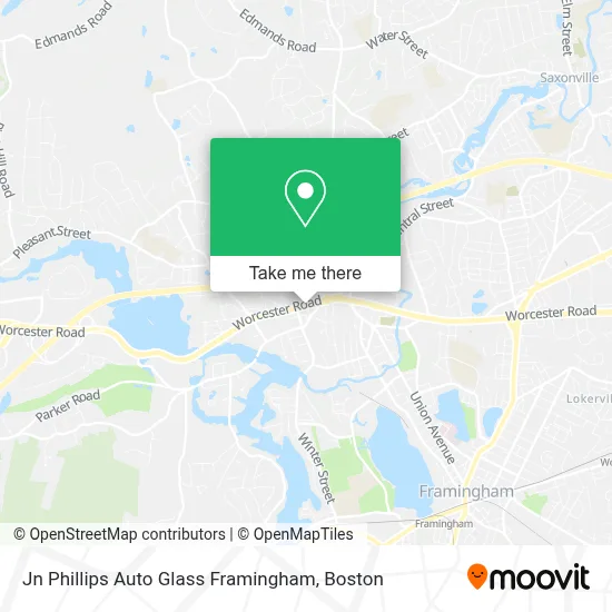 Jn Phillips Auto Glass Framingham map