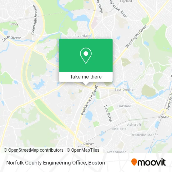 Norfolk County Engineering Office map