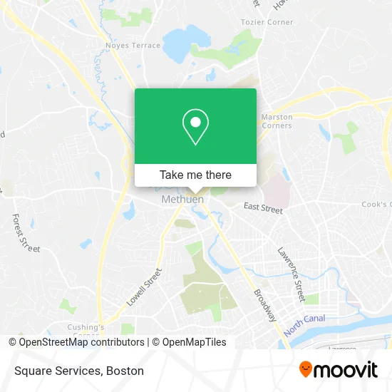 Square Services map