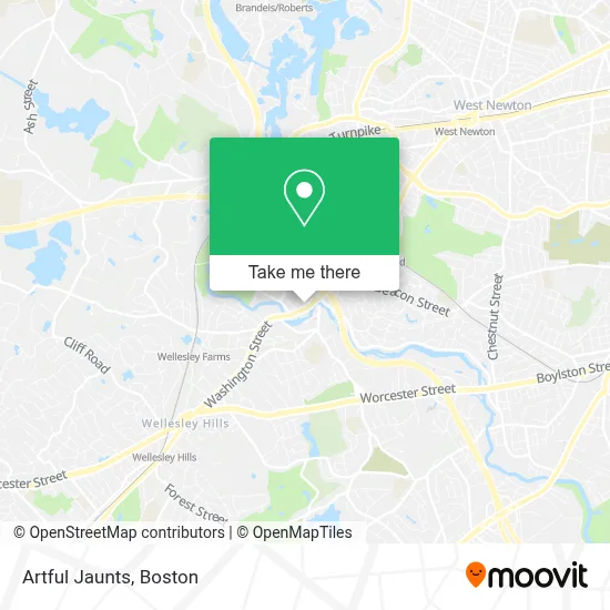 Artful Jaunts map