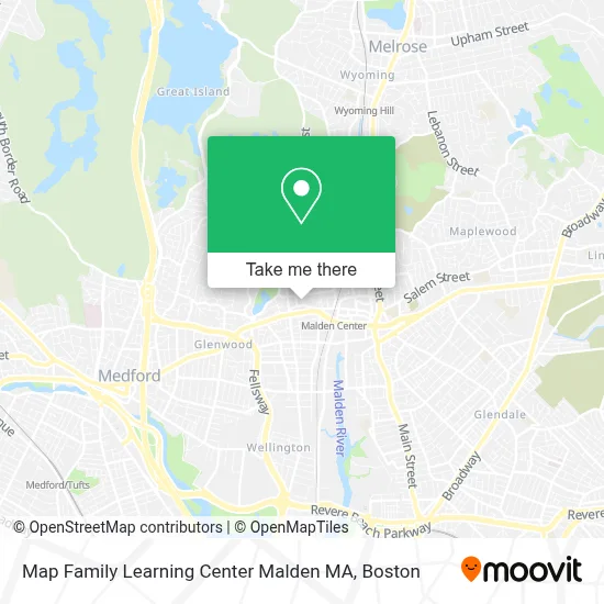 Map Family Learning Center Malden MA map