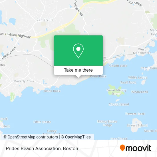 Prides Beach Association map