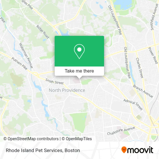 Rhode Island Pet Services map