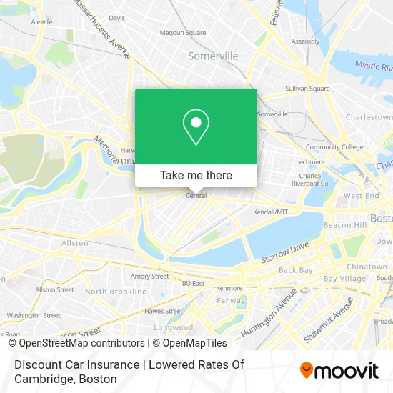 Discount Car Insurance | Lowered Rates Of Cambridge map