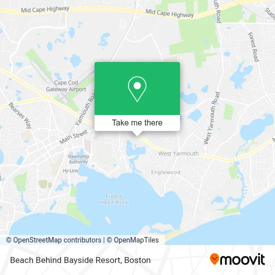 Beach Behind Bayside Resort map