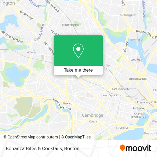 Bonanza Bites & Cocktails map