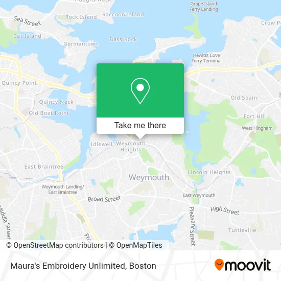 Maura's Embroidery Unlimited map