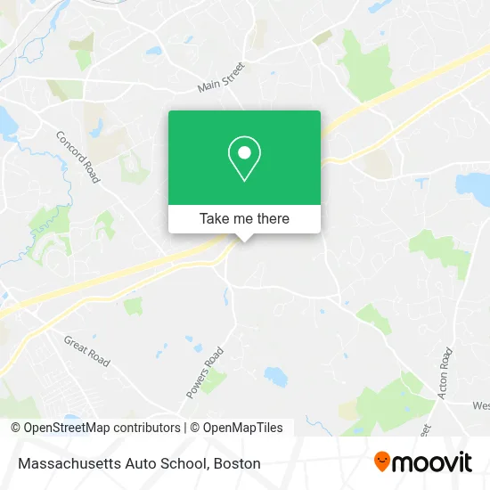 Massachusetts Auto School map