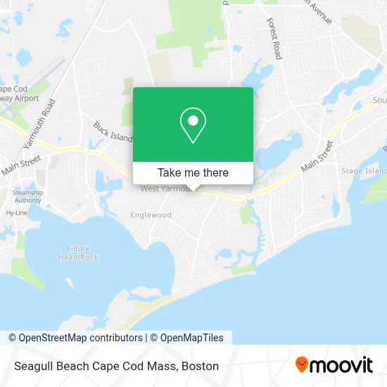 Seagull Beach Cape Cod Mass map