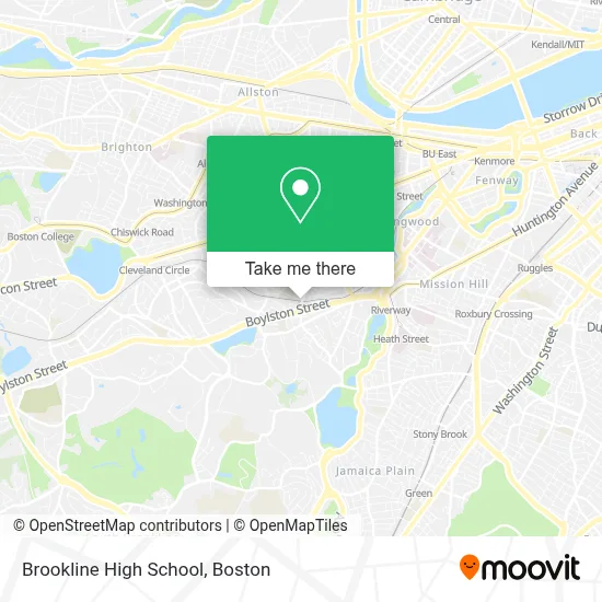 Brookline High School map