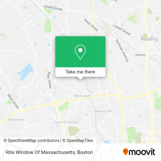 Rite Window Of Massachusetts map