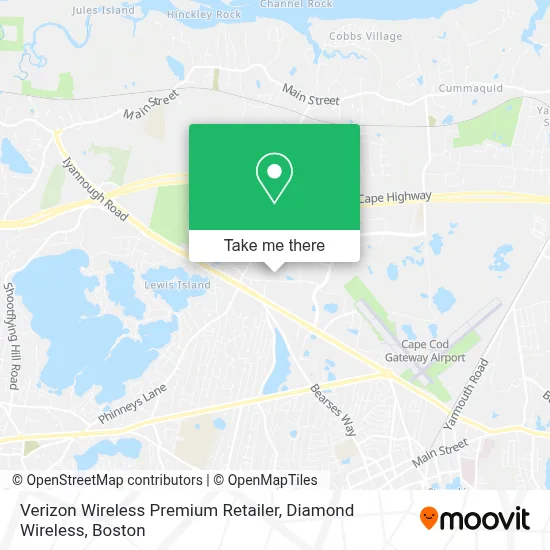 Verizon Wireless Premium Retailer, Diamond Wireless map