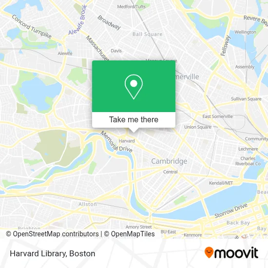 Harvard Library map
